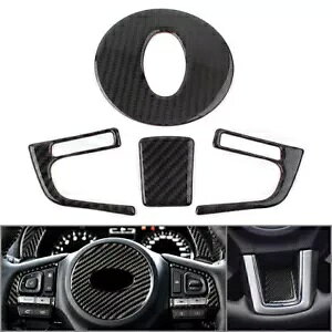 XeAOzC[Jo[LbgJ[{t@Co[ 4 s[XXotHX^[ 2013-2018- Steering Wheel Cover Decor Kit Carbon Fiber 4 Piece for Subaru Forester 2013-2018-