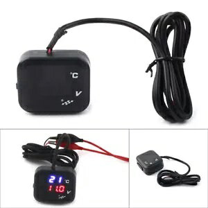 C\ LED dv dxv [^[ USB I[goC- Air Temperature Display LED Voltmeter Voltage Thermometer Meter USB Motorcycle-