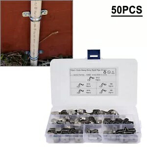 50  U }EgpCvxgNvNbvpCvpϋvWbhACNv- 50Pcs U-Mount Pipe Belt Clamping Clips Heavy Duty Rigid Ironing Clamp for Pipes-