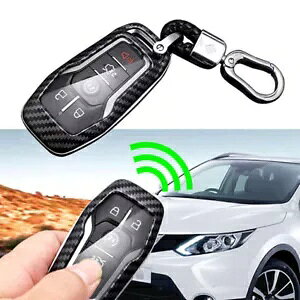 n[hX}[gL[Jo[tH[hJ[ANZT[`F[{bNXz_[J[{t@Co[- Hard Smart Key Cover for Ford Lincoln Accessories Chain Box Holder Carbon Fiber-