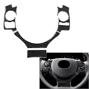 XeAOzC[Jo[gNTX IS250 NX200 200t 300h 14-17 J[{t@Co[ A- Steering wheel cover trim for Lexus IS250 NX200 200t 300h 14-17 carbon fiber A-