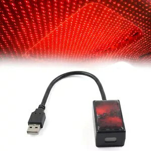 USB }`bNȎԂ̉X^[iCgCgvWFN^[͋Cv- USB Romantic Car Roof Star Night Light Projector Atmosphere Lamp Decorative-