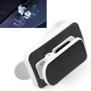 ToCU[Nbvz_[ VዾTOXAKlJ[hp zCg + O[- Sun Visor Clip Holder for Reading Glasses Sunglasses, Glasses Cards White + Grey-