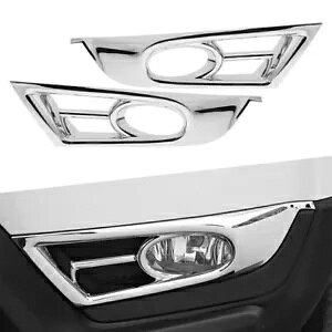フォグランプカバーベゼル ホンダ CRV CR-V 2017 2018 クローム新ペア- Fog Lights Cover Bezel for Honda CRV CR-V 2017 2018 Chrome New Pair-