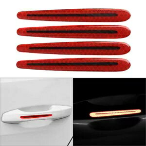 J[{t@Co[Ԃ̃hAnhˎԃXebJ[XNb`ی샌bh- Carbon Fiber Car Door Handle Reflective Car Sticker Scratch Protection Red-