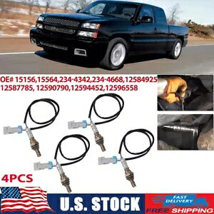 4 㗬 O2 _fZT[V{[Vo[h 1500 ^z 5.3L 4PCS Upstream Downstream O2 Oxygen Sensor For Chevy Silverado 1500 Tahoe 5.3L