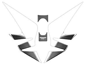 pbhveNV^N }n MT07 MT 07 2014 2015 2016 Vo[ Pad Protection Tank Yamaha MT07 MT 07 2014 2015 2016 Silver