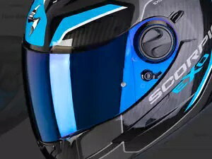OAveNVoCU[ Scorpion Exo 491 ~[u[ Maxvision Ή - Glare protection visors Scorpion Exo 491 mirror blue Maxvision ready-