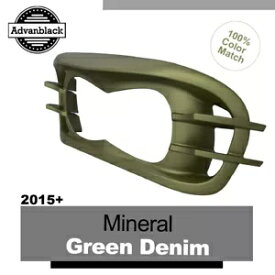 ハーレーロードグライド FLTRX Advanblack ヘッドライトベゼル ミネラルグリーンデニム 2015+ 用 For Harley Road Glide FLTRX Advanblack Headlight Bezel MINERAL GREEN DENIM 2015+