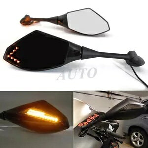 HONDA1000RR SUZUKI GSXRpOA~XeLED^[VOiobN~[ LONG ALUMINUM STEM LED TURN SIGNAL REARVIEW MIRRORS FOR HONDA1000RR SUZUKI GSXR