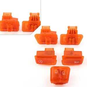 5 ^[VOiwbhCg_΃z[XCb`Lbv GY6 50 125 150cc IWp 5Pcs Turn Signal Headlight Ignition Horn Switch Caps for GY6 50 125 150cc Orange