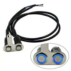 12V LED XCb` nho[ \}Eg hXCb` jo[T  u[ 12V LED Switch Handlebar Adjustable Mount Waterproof Switch Universal Left Blue