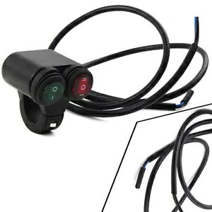 bh&O[ 7/8C` 12V [^[ nho[ wbhCg tHO X|bg Cg fA I It XCb` Red & Green 7/8" 12V Motor Handlebar Headlight Fog Spot Light Dual On Off Switch