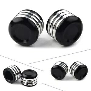 n[[ _Ci GNgOCh X|[cX^[ CNC tg ANX Lbv ibg Jo[ ubNɓK Fit Harley Dyna Electra Glide Sportster CNC Front Axle Cap Nut Covers Black