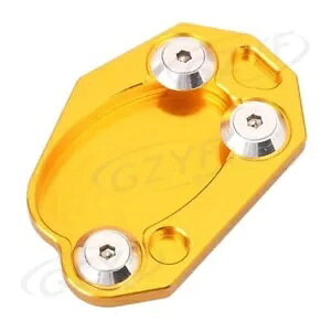 I[goCTChLbNX^hv[gpbhtBbg Kawasaki Z1000 ZX10R ZX6R Z1000/SX S[h Motorcycle Side Kickstand Plate Pad Fit Kawasaki Z1000 ZX10R ZX6R Z1000/SX Gold