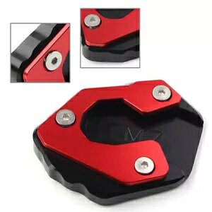 Morocycle LbNX^h TChX^h GNXeV v[g pbh tBbg }n MT-07 FZ-07 bh Morocycle Kickstand Side Stand Extension Plate Pad Fit Yamaha MT-07 FZ-07 Red