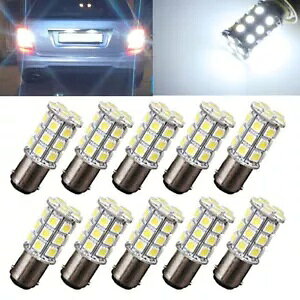 10  CE BA15D 27SMD RV }{[gg[[ LED d 1076 zCg 10pcs CE BA15D 27SMD RV Marine Boat Trailer LED Light bulbs 1076 White