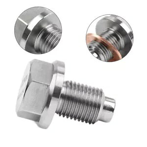Vo[ GWCIC h vO M12x1.25 g^ NTXYCtBjeBp Silver Engine Magnetic Oil Drain Plug M12x1.25 For Toyota Lexus Nissan Infiniti