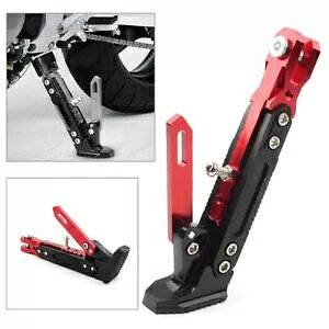 X`[I[goCmXbv߉\ȃbhLbNX^htbgTChT|[gX^h Steel Motorcycle Non-slip Adjustable Red Kickstand Foot Side Support Stand