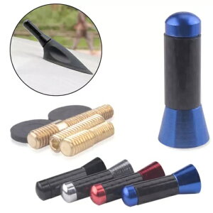 Vu[jo[TJ[A~V[gAeiAlWLbgANZT[t New Blue Universal Car Aluminum Short Antenna w/screws Kit Accessories