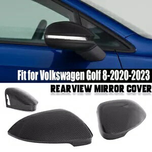 VW St 8 MK8 8R GTI W/[AVXgECO~[Jo[LbvJ[{t@Co[ubN For VW Golf 8 MK8 8R GTI W/ Lane Assist Wing Mirror Cover Cap Carbon Fiber Black
