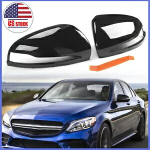 2x ZfXxc W205 W222 W213 W253 AMG OXubNECO~[Jo[Lbv 2x For Mercedes Benz W205 W222 W213 W253 AMG Gloss Black Wing Mirror Cover Cap