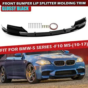 ̂ubNtgop[bvXvb^[X|C[ ABS BMW F10 M5 ̂ 2010-2017 Glossy Black Front Bumper Lip Splitter Spoiler ABS For BMW F10 M5 Only 2010-2017