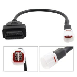 }nI[goCp 4 s OBD2 ffc[R[h[_[A_v^[P[u For Yamaha Motorcycle 4 Pin to OBD2 Diagnostic Tool Code Reader Adapter Cable