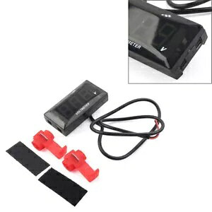 O[ 12V I[goCfW^ LED fBXvCdvdvpl[^[ Green 12V Motorcycle Digital LED Display Voltmeter Voltage Gauge Panel Meter