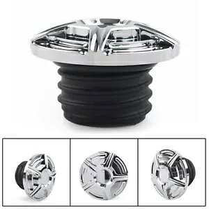 䊐N[xgKXLbvR^NElWtBbgn[[\teC Pentagram Chrome Vented Gas Cap Fuel Tank Right-hand Thread Fit Harley Softail