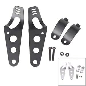 38-43mm jo[TwbhCg}EguPbgtH[NC[܂̓n[[`bp[JtF[T[ 38-43mm Universal Headlight Mount Bracket Fork Ear or Harley Chopper Cafe Racer