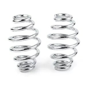 3C` oRC\V[gXvO Vo[ n[[`bp[{o[\teCp 3" Barrel Coiled Solo Seat Springs Silver for Harley Chopper Bobber Softail