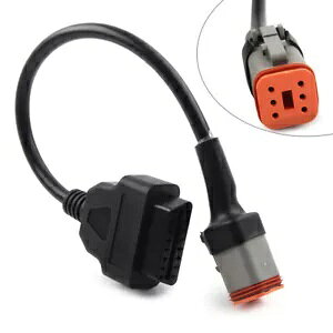 n[[_rbh\ 6Pin  OBD2 ffc[R[h[_[A_v^[P[up For Harley Davidson 6Pin to OBD2 Diagnostic Tool Code Reader Adapter Cable