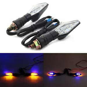 ���j�o�[�T���I�[�g�o�C 12 LED �A���o�[ + �u���[�^�[���V�O�i���C���W�P�[�^�[���C�g Blinker74 Universal Motorcycle 12 LED Amber+Blue Turn Signal Indicator Light Blinker74