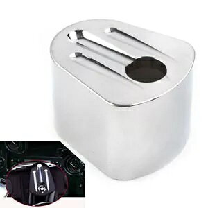 �N���[���C�O�j�b�V�����X�C�b�`�J�o�[ �n�[���[�G���N�g���O���C�h ���[�h�L���O 2007 2018-2013�p Chrome Ignition Switch Cover for Harley Electra Glide Road King 2007 2018-2013