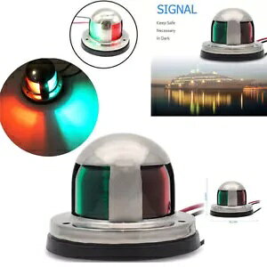 2 IN 1 {[g}bgDirQ[V LED Cg NAV Cg 12V XeX| 2 IN 1 Boat Marine Yacht Bow Navigation LED Light NAV Light 12V Stainless Steel