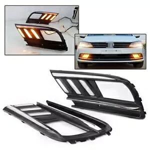 2x DRL for VW JETTA MK7 2015-2018 LED fC^CjOCg tHOv ECJ[ - 2x DRL for VW JETTA MK7 2015-2018 LED daytime running light fog lights turn signals-