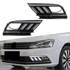 2x LED �f�C�^�C�������j���O���C�g�f�C�^�C�������j���O���C�g�C���W�P�[�^�[ DRL VW �W�F�b�^ MK7 2016 2017 2018- 2x LED daytime running light daytime running lights indicator DRL for VW Jetta MK7 2016 2017 2018- �y���s