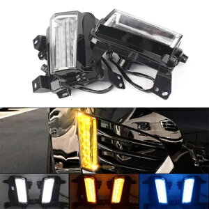 ABS LED DRL / CWP[^[tHOvvt 2017-2019 18 LfbN XT5- ABS LED DRL with / indicator fog lights lamps for 2017-2019 18 Cadillac XT5-