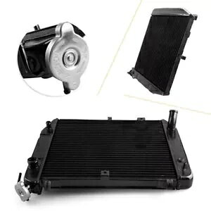 �u���b�N�I�[�g�o�C�A���~�N�[���[���N�[���[���}�n YZF-R1 2000-2001- Black Motorcycle Aluminum Cooler Water Cooler For Yamaha YZF-R1 2000-2001-