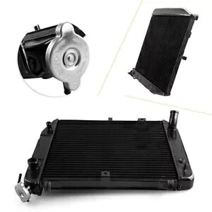 1 x �I�[�g�o�C�N�[���[ �A���~�j�E�� �u���b�N ���}�n YZF-R1 2000-2001-�p 1 x motorcycle cooler aluminum black for Yamaha YZF-R1 2000-2001-