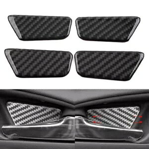 4x �C���e���A�h�A�V�F���g���� �V�{���[ �G�N�C�m�b�N�X 2017-22 �J�[�{���t�@�C�o�[ �u���b�N- 4x Interior Door Shell Trim for Chevrolet Equinox 2017-22 Carbon Fiber Black- �y���s�A���i�z