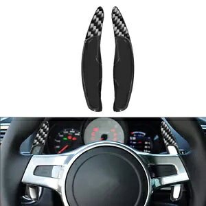 |VF JCG PC} 911 {NX^[pubN XeAO zC[ Vtg bJ[ GNXeV- Black steering wheel shift rockers extension for Porsche Cayenne Cayman 911 boxster-
