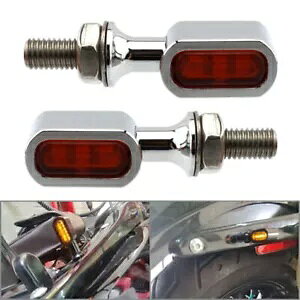 ~j LED ACWP[^[ jOCWP[^[v n[[p N[IWY- Mini LED Rear Indicator Running Indicator Lamp for Harley Chrome Orange Lens-