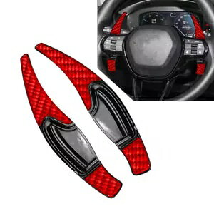 J[{t@Co[bhXeAOzC[VtgbJ[GNXeVz_VrbN 9th CRV 2012-15- Carbon fiber red steering wheel shift rockers extension for Honda Civic 9th CRV 2012-15-