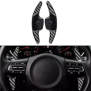 J[{t@Co[ubNXeAOzC[VtgbJ[GNXeV Kia K3 2019-2023-p Carbon Fiber Black Steering Wheel Shift Rocker Extension for Kia K3 2019-2023-