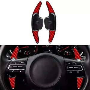 Kia K3 2019-2023pbhXeAOzC[VtgbJ[GNXeVB Red Steering Wheel Shift Rocker Extension for Kia K3 2019-2023.-