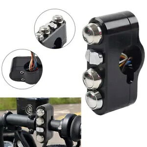 1C` nho[Rg[XCb` n[lXCNCt n[[_CiX|[cX^[p ubN- 1" Handlebar Control Switch with Harness CNC for Harley Dyna Sportster Black-