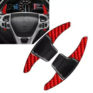 J[{t@Co[bhXeAOzC[VtgbJ[GNXeV tH[hGNXv[[ 2013-2019-p Carbon Fiber Red Steering Wheel Shift Rockers Extension for Ford Explorer 2013-2019-
