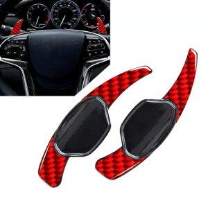 J[{t@Co[bhXeAOzC[VtgbJ[GNXeV LfbN XTS 2013-2019-p Carbon Fiber Red Steering Wheel Shift Rockers Extension for Cadillac XTS 2013-2019-